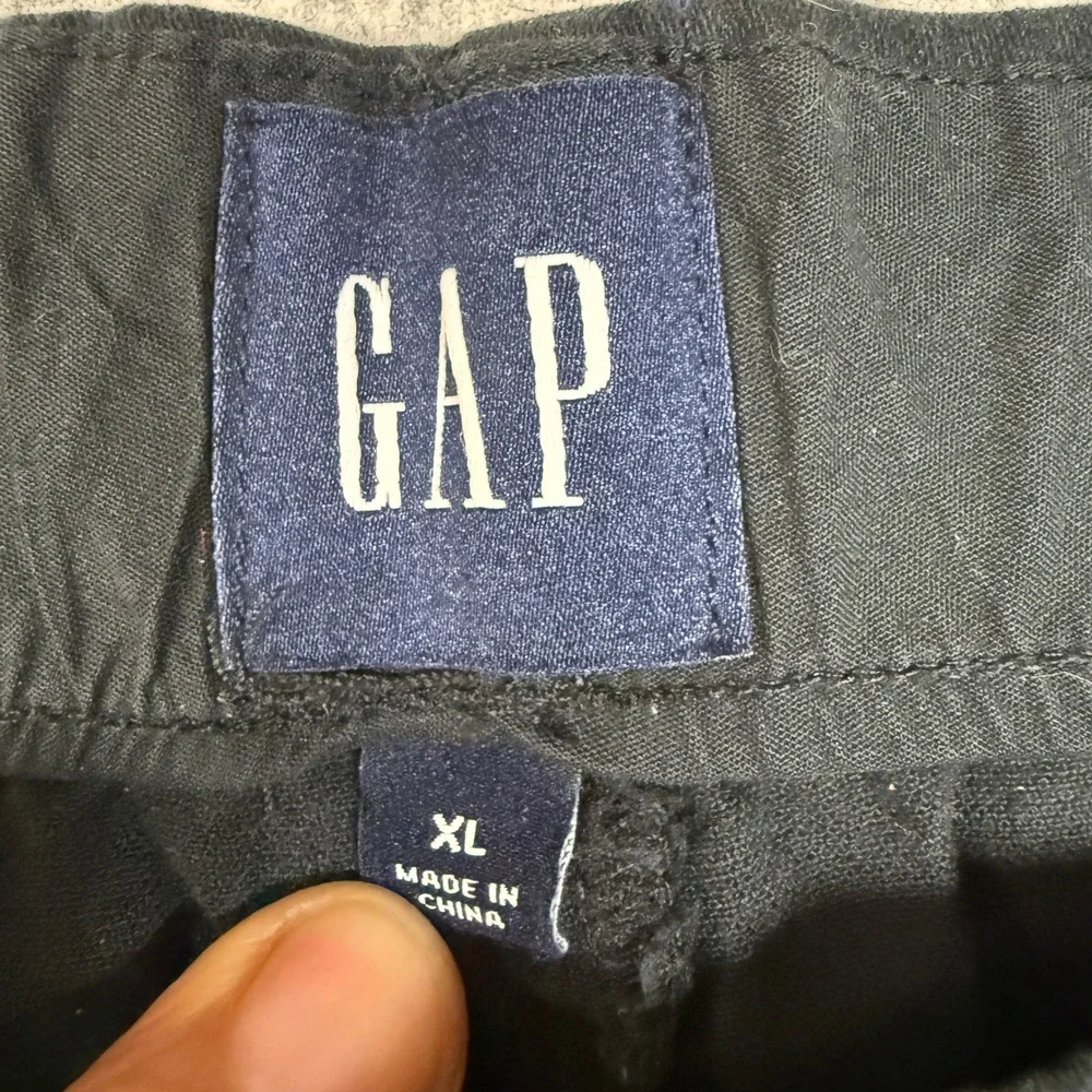 Gap | Cargo Pants | XL | Black | Elastic Waist Utility Pockets Casual Trousers